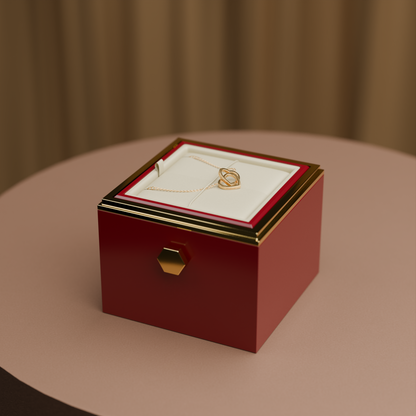 Eternal Love Rose Box w/ Engraved Necklace